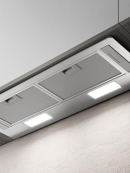 Elica ERA-LUX-SS-80 73.5cm Built-in Cooker Hood, D Energy Rating, Stainless Steel, Stainless Steel
