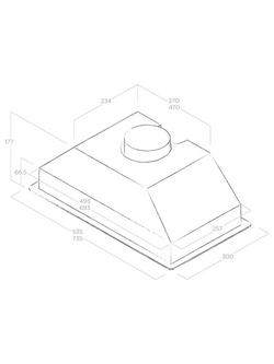 Elica ERA-LUX-SS-80 73.5cm Built-in Cooker Hood, D Energy Rating, Stainless Steel - view 2, Stainless Steel