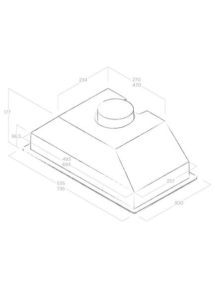 Elica ERA-LUX-SS-80 73.5cm Built-in Cooker Hood, D Energy Rating, Stainless Steel - view 2, Stainless Steel