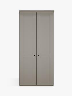 John Lewis Marlow 100cm Hinged Wardrobe - view 2, Pebble Grey