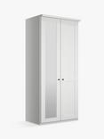 John Lewis Marlow 100cm Hinged Wardrobe with Left Mirror, Off White