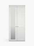 John Lewis Marlow 100cm Hinged Wardrobe with Left Mirror, Off White