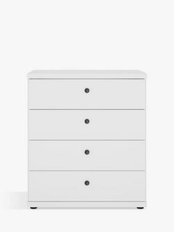John Lewis Marlow 4 Drawer Chest, 75cm - view 2, White