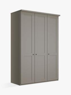 John Lewis Marlow 150cm Hinged Wardrobe, Pebble Grey