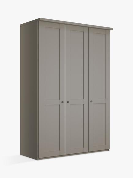 John Lewis Marlow 150cm Hinged Wardrobe, Pebble Grey