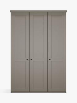 John Lewis Marlow 150cm Hinged Wardrobe - view 2, Pebble Grey