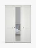 John Lewis Marlow 150cm Mirrored Hinged Wardrobe, Off White