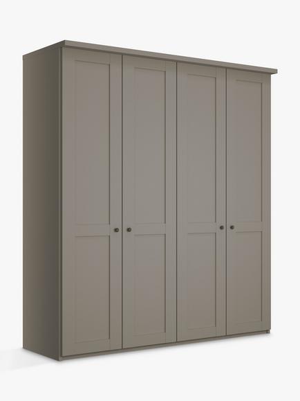 John Lewis Marlow 200cm Hinged Wardrobe, Pebble Grey