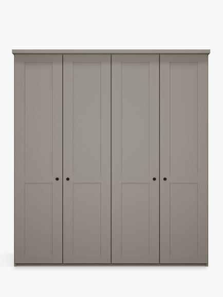 John Lewis Marlow 200cm Hinged Wardrobe - view 2, Pebble Grey