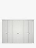John Lewis Marlow 300cm Hinged Wardrobe, Off White