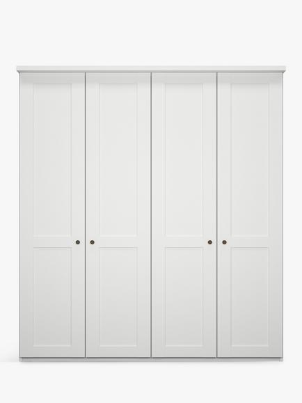 John Lewis Marlow 200cm Hinged Wardrobe - view 2, Off White
