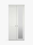 John Lewis Marlow 100cm Hinged Wardrobe with Right Mirror, Off White