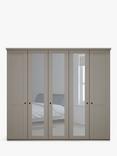 John Lewis Marlow 250cm Mirrored Hinged Wardrobe