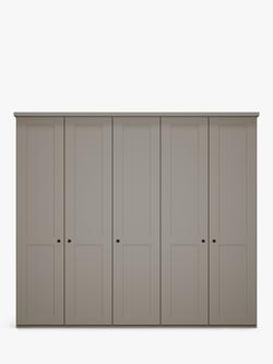 John Lewis Marlow 250cm Hinged Wardrobe - view 2, Pebble Grey