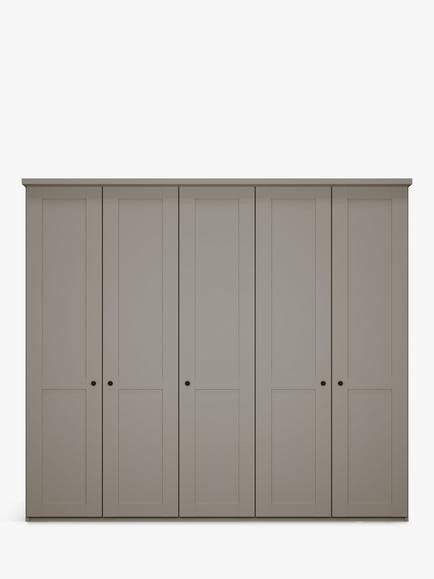 John Lewis Marlow 250cm Hinged Wardrobe - view 2, Pebble Grey