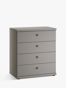 John Lewis Marlow 4 Drawer Chest, 75cm, Pebble Grey