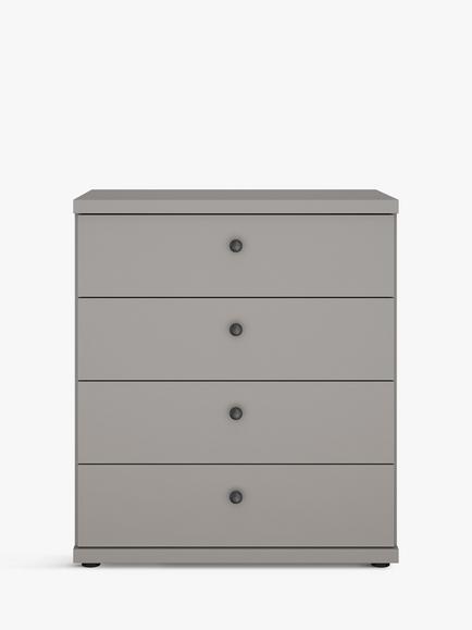 John Lewis Marlow 4 Drawer Chest, 75cm - view 2, Pebble Grey