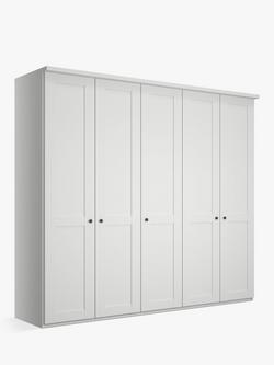 John Lewis Marlow 250cm Hinged Wardrobe, Off White