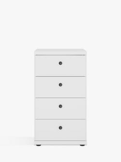 John Lewis Marlow 4 Drawer Chest, 47cm - view 2, Off White