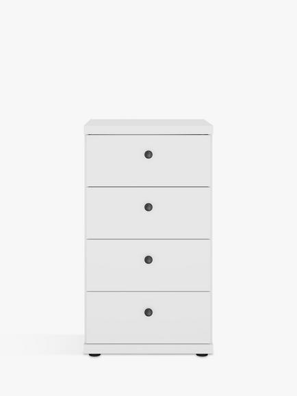 John Lewis Marlow 4 Drawer Chest, 47cm - view 2, White