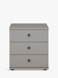 John Lewis Marlow 3 Drawer Bedside Table, 50cm