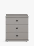 John Lewis Marlow 3 Drawer Bedside Table, 50cm