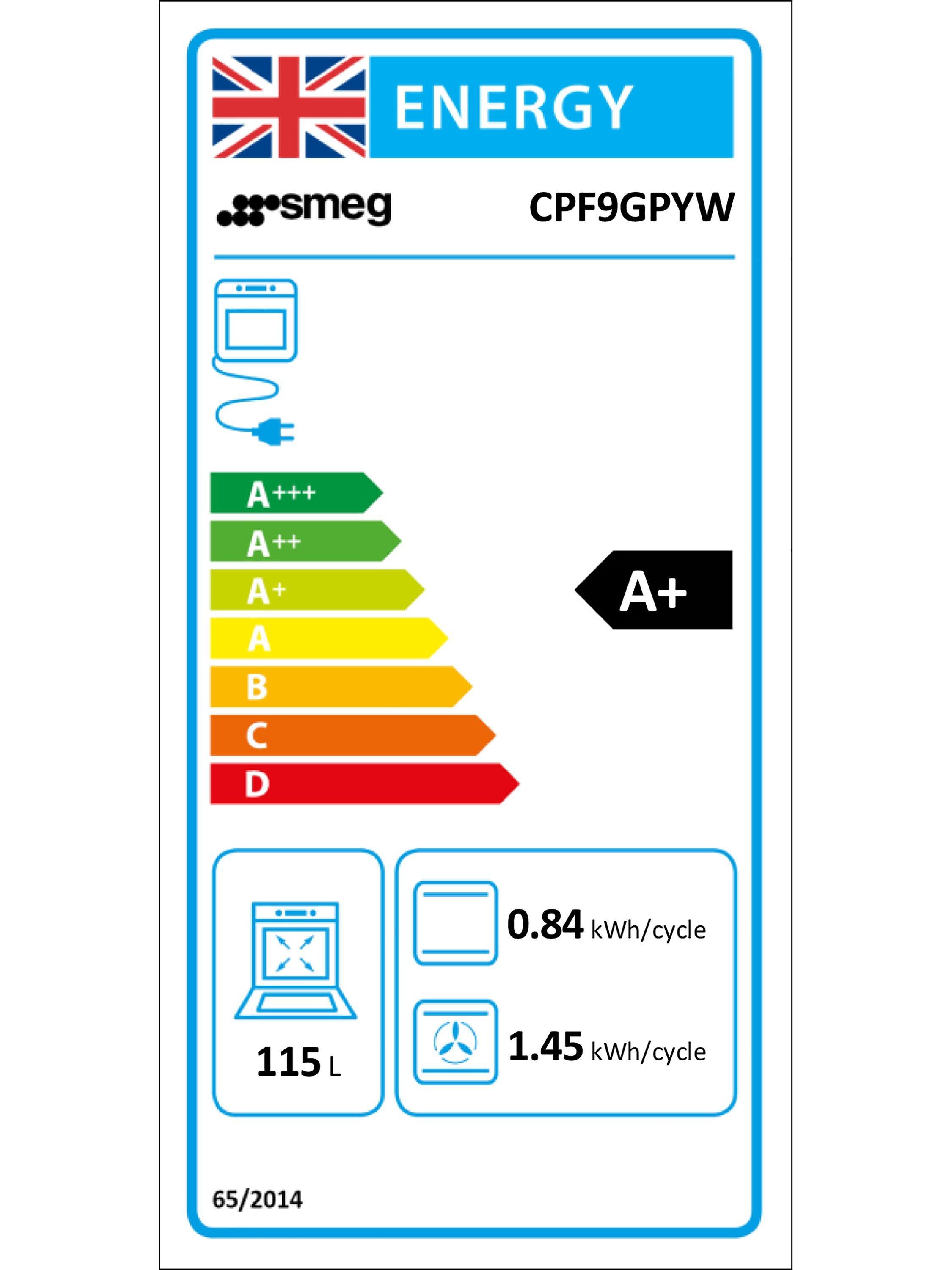 This item is rated A+ for energy efficiency on a scale from A+++ (most efficient) to D (least efficient).