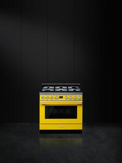 Smeg Portofino CPF9G Dual Fuel Range Cooker, A+ Energy Rating - view 2, Yellow