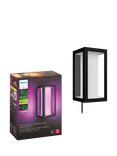 Philips Hue White and Colour Ambiance Impress LED Smart Outdoor Wall Light, Black