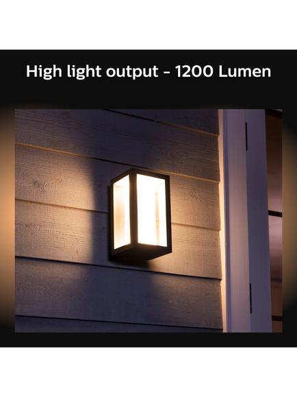 Philips Hue White and Colour Ambiance Impress LED Smart Outdoor Wall Light, Black - view 2, Black