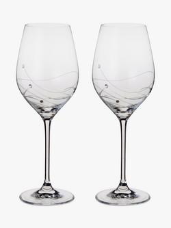 Dartington Crystal Glitz Wine Glasses, 330ml, Set of 2, Clear - view 2, Clear