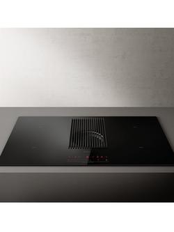 Elica NikolaTesla Prime 83cm Induction Hob With Extractor, Black, Black