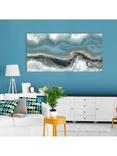 Dominic James Studio - 'Influx' Embellished Canvas Print, 60 x 120cm, Blue/Multi