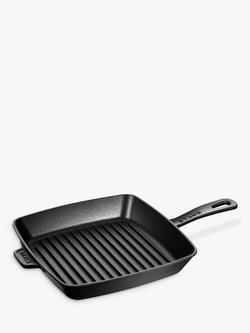 STAUB Cast Iron Square American Grill Pan, 26cm, Black