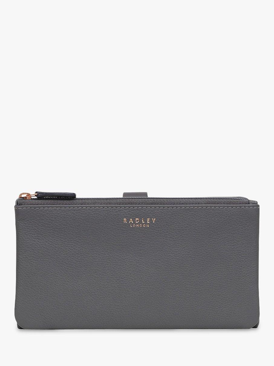 Product image 3 of 3, which shows Radley Larks Wood Leather Large Folded Matinee Purse, Grey