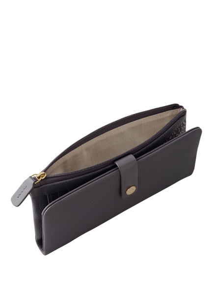 Radley Larks Wood Leather Large Folded Matinee Purse - view 2, Grey