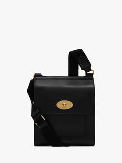 Mulberry Small Antony Classic Grain Leather Satchel, Black