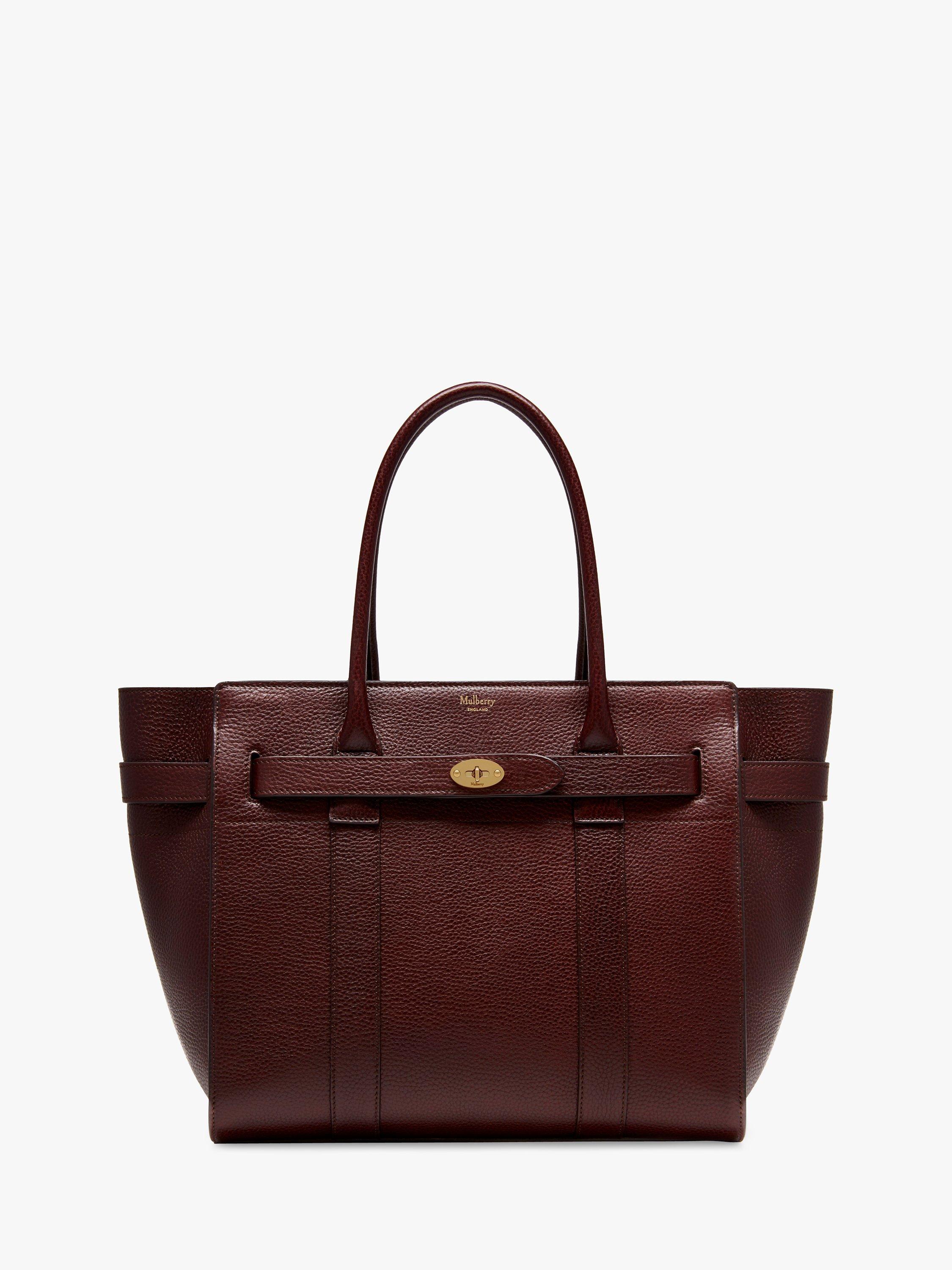 Mulberry Bayswater Zipped Grain Veg Tanned Leather Tote Bag