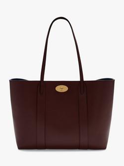 Mulberry Bayswater Small Classic Grain Leather Tote Bag, Burgundy