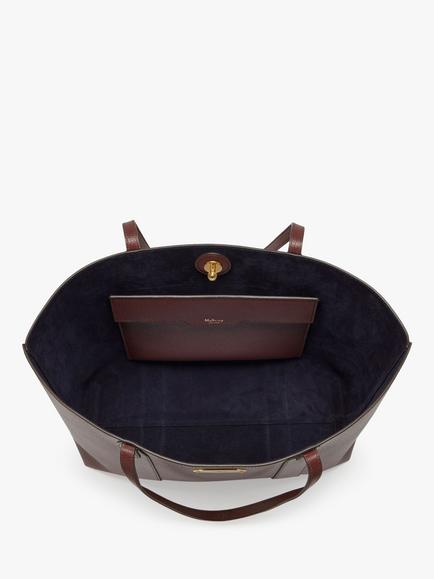Mulberry Bayswater Small Classic Grain Leather Tote Bag - view 2, Burgundy
