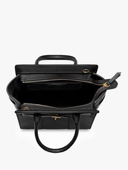 Mulberry Mini Bayswater Zipped Classic Grain Leather Tote Bag - view 2, Black
