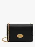 Mulberry Small Darley Small Classic Grain Leather Clutch Bag, Black