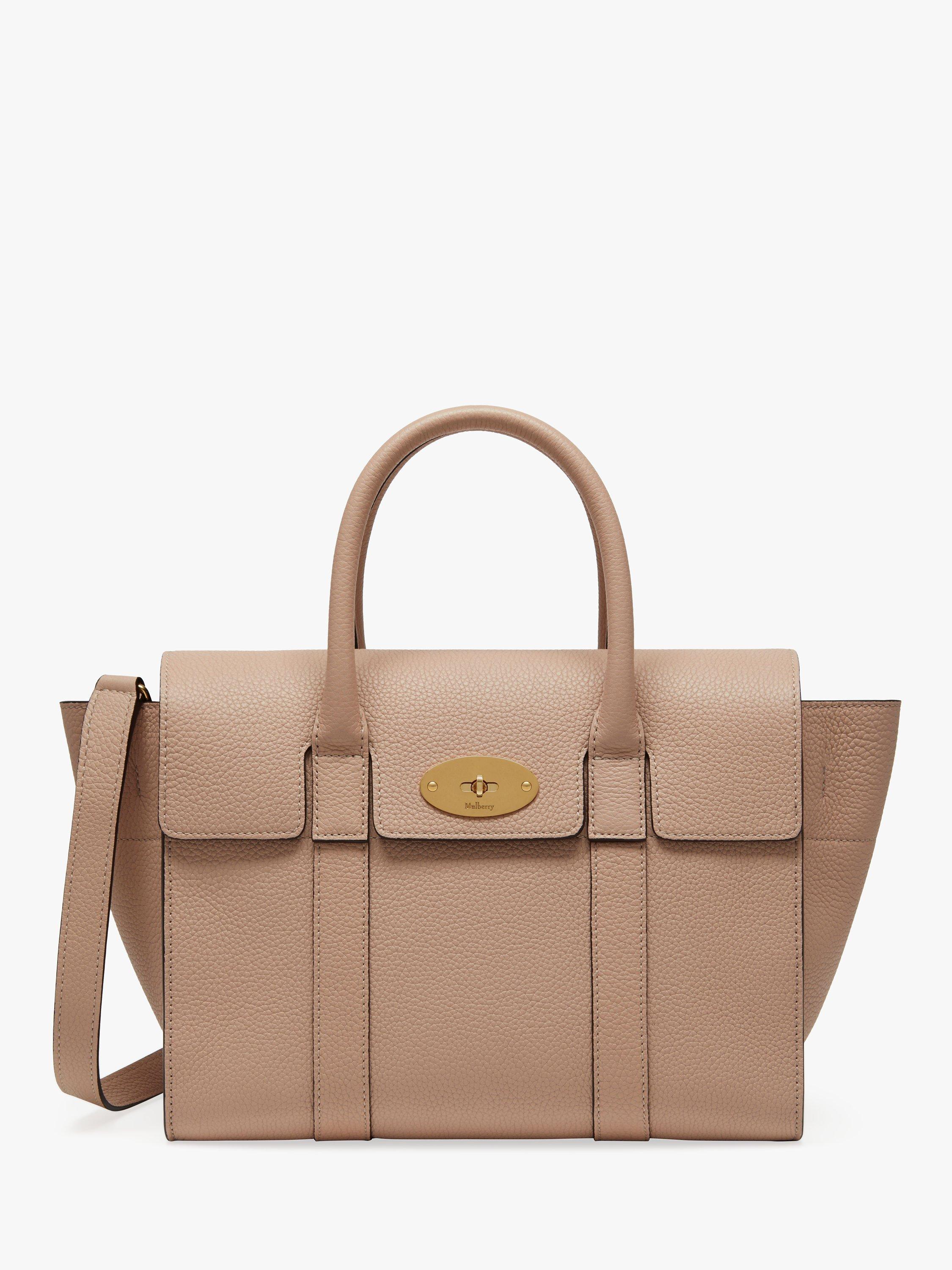 Mulberry Small Bayswater Small Classic Grain Leather Satchel Bag Rosewater