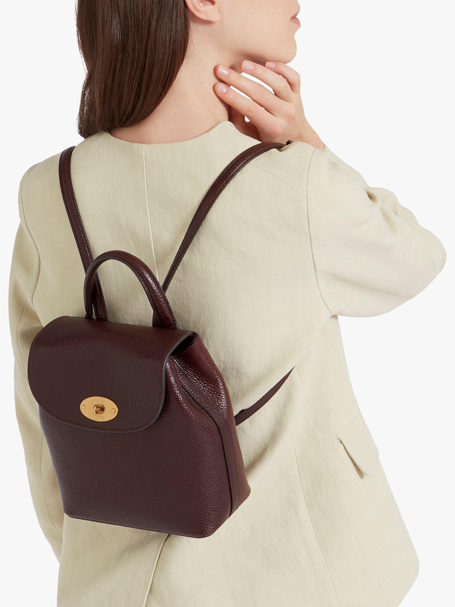 Mulberry Mini Bayswater Grain Veg Tanned Leather Backpack