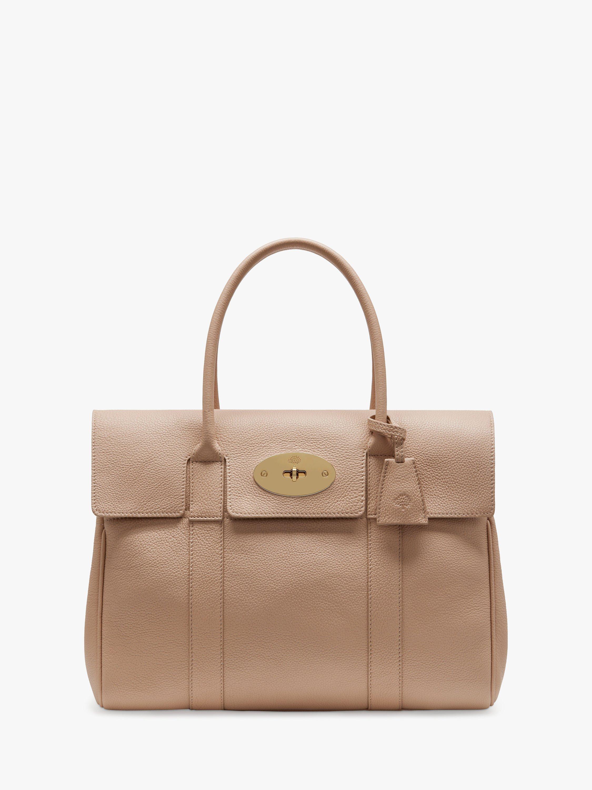 Mulberry Bayswater Heritage Small Classic Grain Leather Handbag, Rosewater