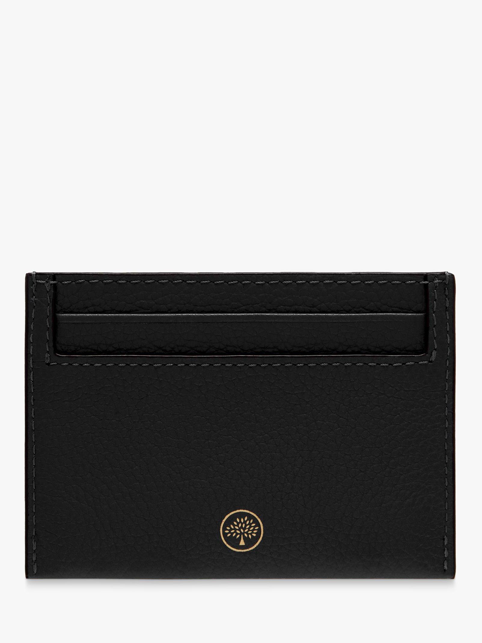 Product image 2 of 2, which shows Mulberry Continental Small Classic Grain Leather Credit Card Slip, Black/Gold