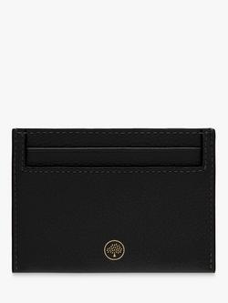Mulberry Continental Small Classic Grain Leather Credit Card Slip - view 2, Black/Gold