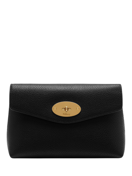 Mulberry Darley Classic Grain Leather Small Cosmetic Pouch, Black