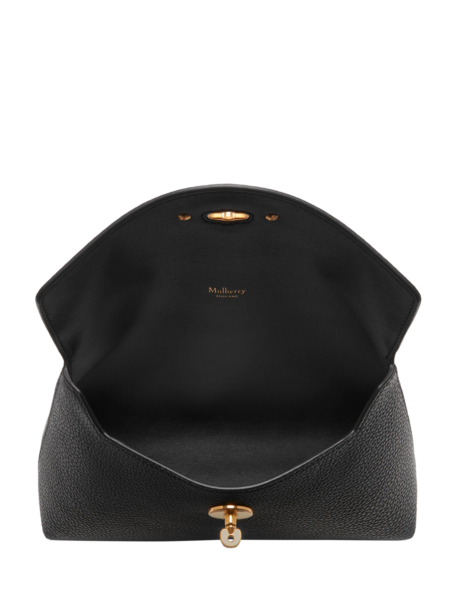 Product image 3 of 4, which shows Mulberry Darley Classic Grain Leather Small Cosmetic Pouch, Black
