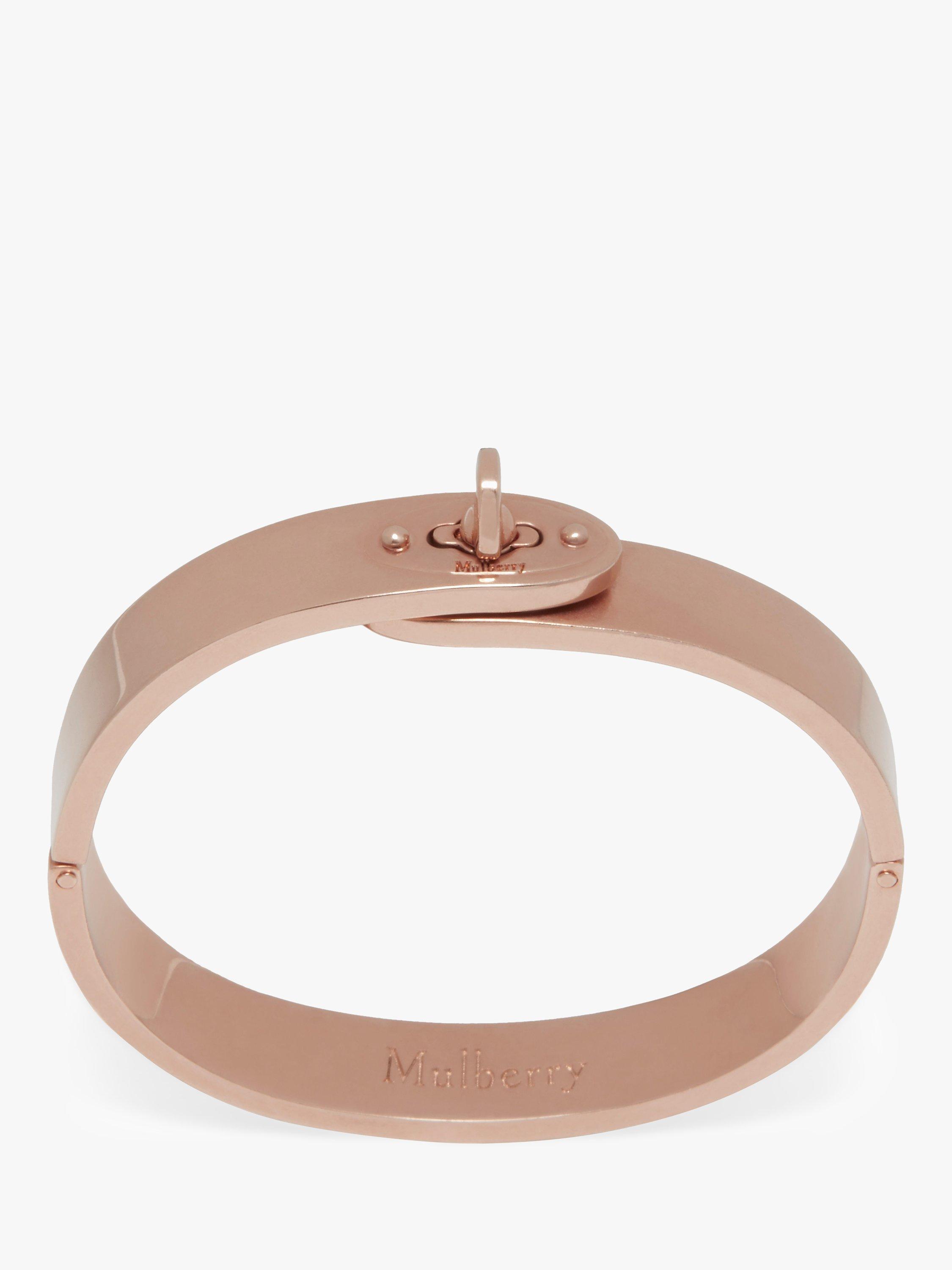 Mulberry Bayswater Slim Metal Bangle, Rose Gold